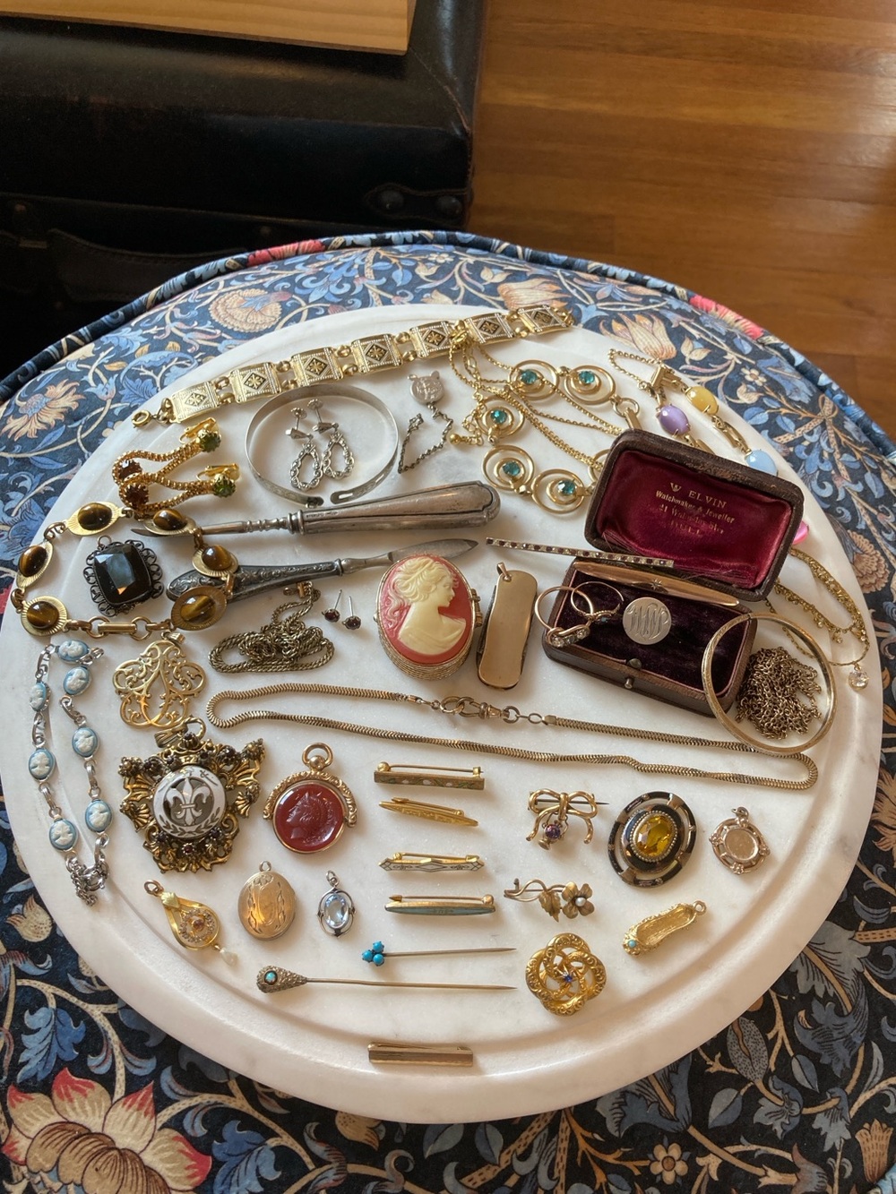 Antique Victorian Sterling Silver, Gemstones, Gold-Filled, etc. Jewelry Lot - Picture 3 of 16